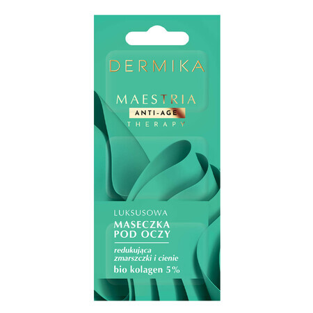 Dermika Maestria, luxe oogmasker om rimpels en donkere kringen te verminderen, bio collageen 5%, 3 x 1,5ml