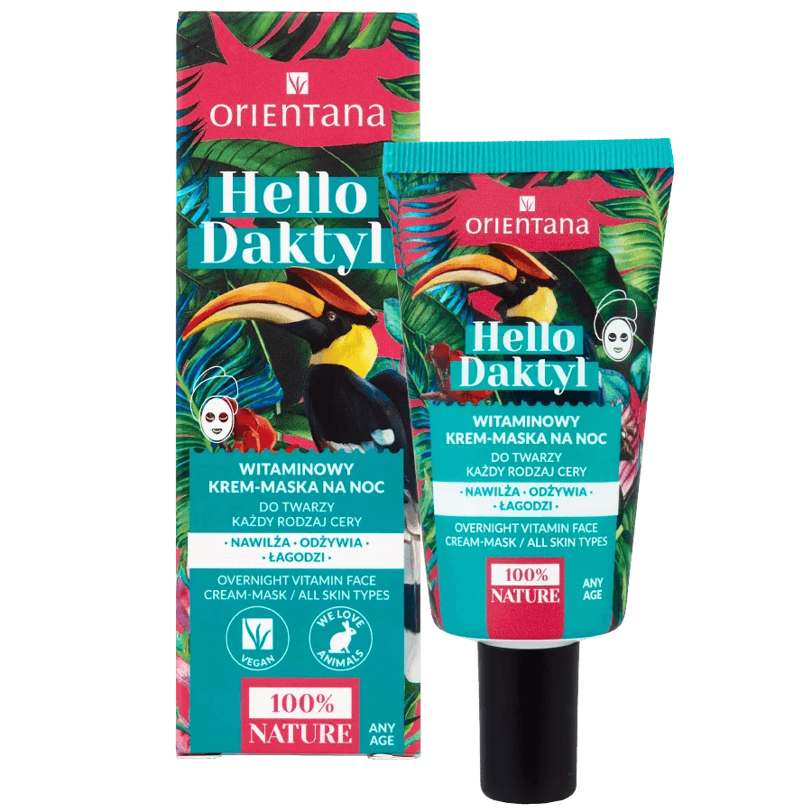 Orientana Hello Daktyl, mascarilla-crema vitamínica para la noche, 40 ml