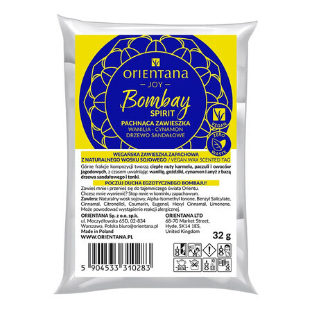 Orientana Joy, veganer Duft-Anhänger, Bombay Spirit, 1 Stück