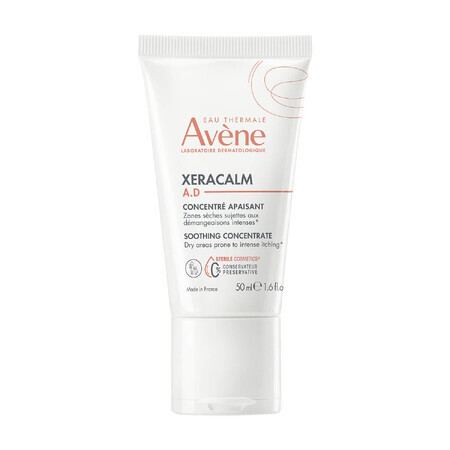 Avene XeraCalm AD concentrado calmante, para rostro, cuerpo y párpados, pieles irritadas, atópicas y con picor, 50 ml