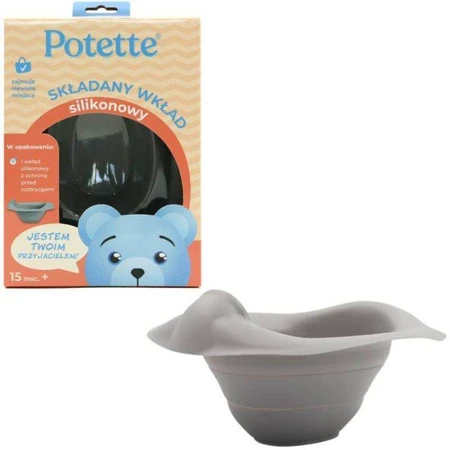 Potette Plus, składany wkład silikonowy do nocnika, szary, 1 sztuka: ceny i cechy