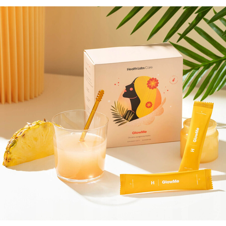 Health Labs GlowMe, Ananas-Mango-Geschmack, 30 Portionsbeutel