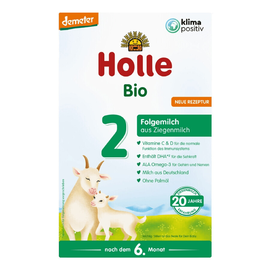 Holle Bio 2, latte di proseguimento a base di latte di capra, da 6 mesi, 400 g