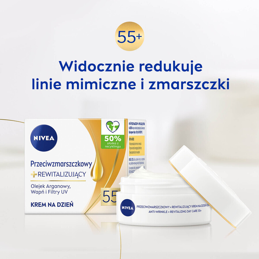 Nivea 55+, crème de jour anti-rides revitalisante SPF 15, 50 ml