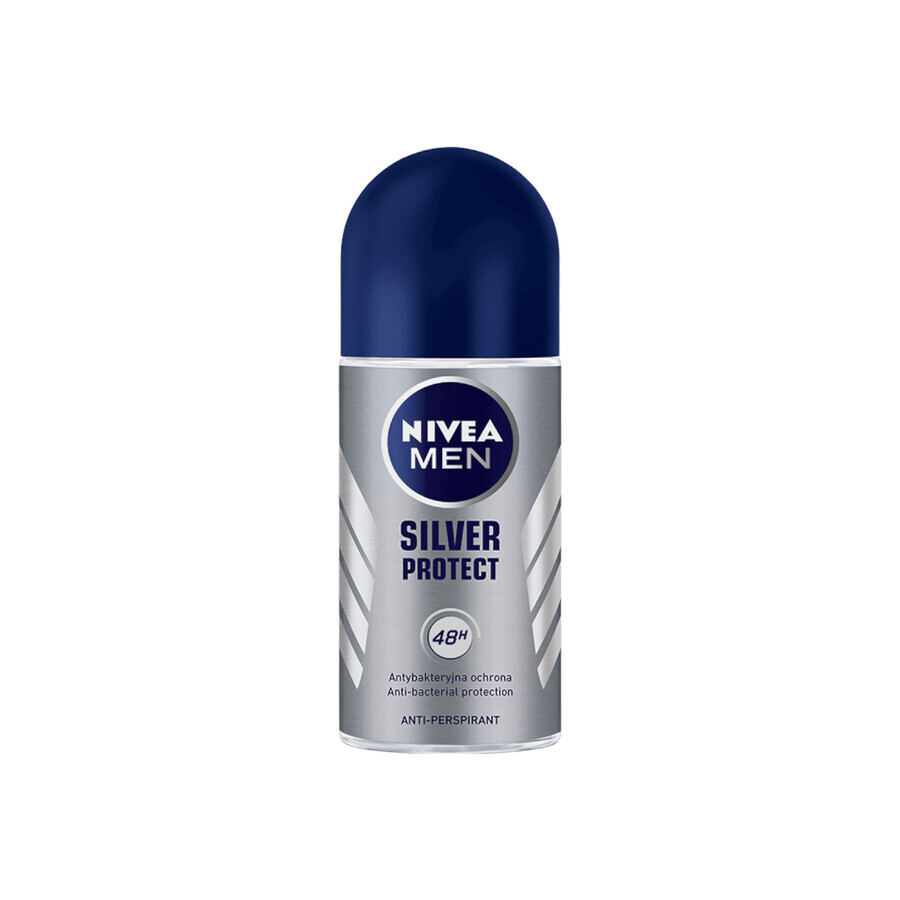 Nivea Men Silver Control Kit, Aftershave Balsam, antibakteriell, 100 ml + Antitranspirant Roll-on, 48h, 50 ml + 3-in-1 Duschgel für Gesicht, Körper und Haare, 250 ml