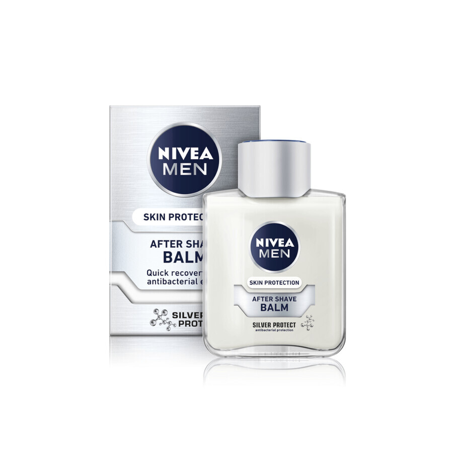 Nivea Men Silver Control Kit, Aftershave Balsam, antibakteriell, 100 ml + Antitranspirant Roll-on, 48h, 50 ml + 3-in-1 Duschgel für Gesicht, Körper und Haare, 250 ml