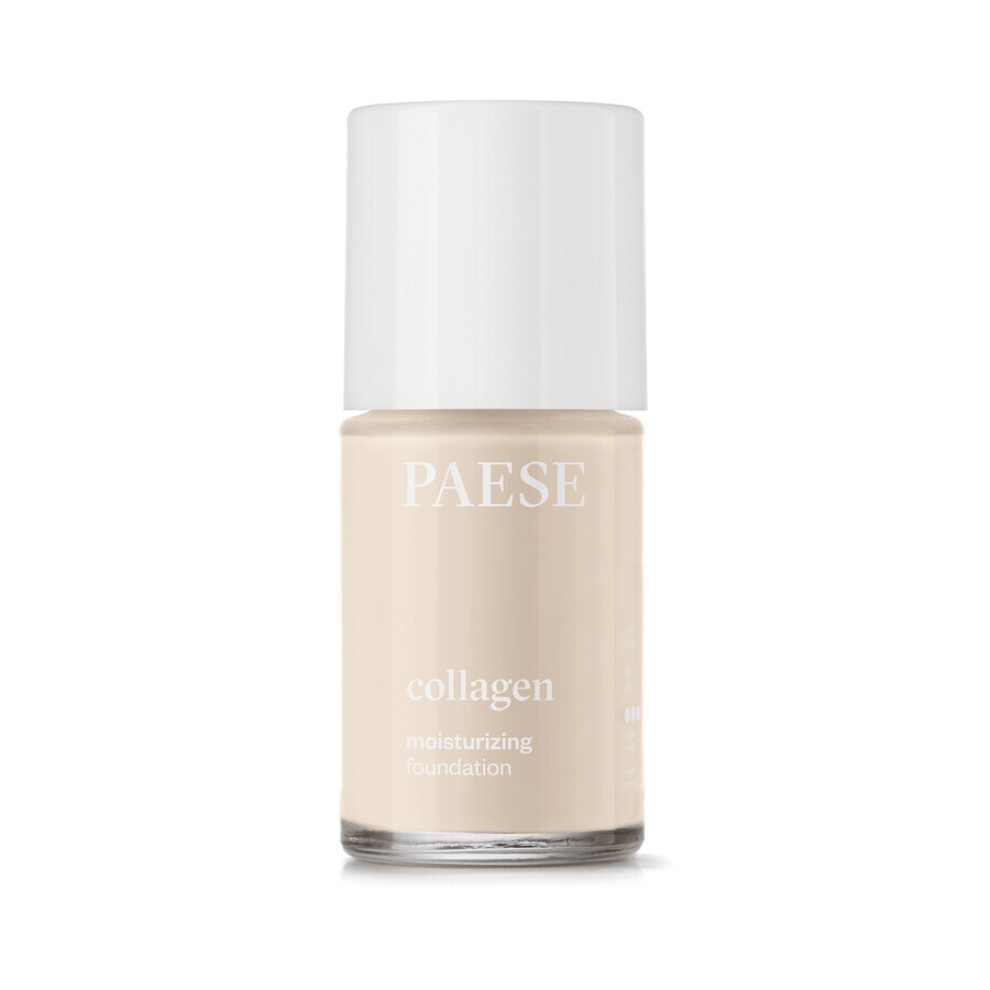 Paese Collagen Hidratante Foundation, base hidratante de colágeno, Porcelana 300C, 30 ml