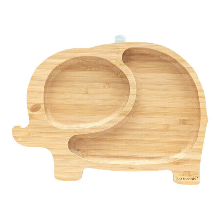 Ecorascals Bamboo Bowl with Suction Cup, Elephant, Grey