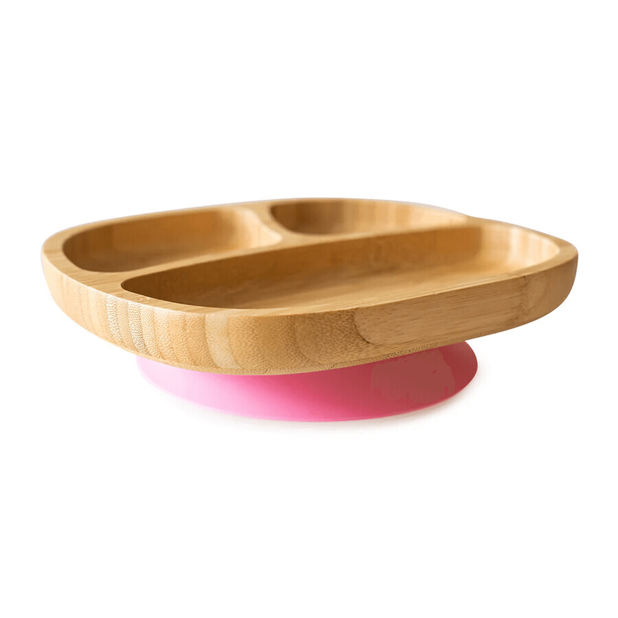 Ecorascals Bamboo Bowl with Suction Cup, Three-Part, Blue