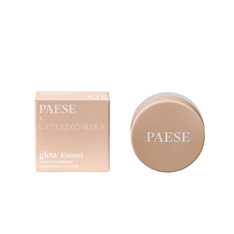 Paese x Krzyszkowska Glow Kissed, surligneur en crème, 01, 4 g