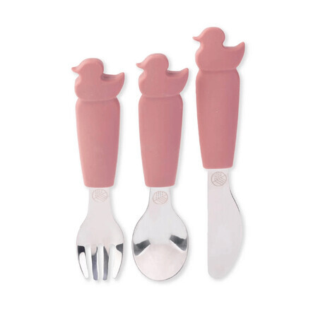 Ecorascals Children's Cutlery Set, Duck Pink