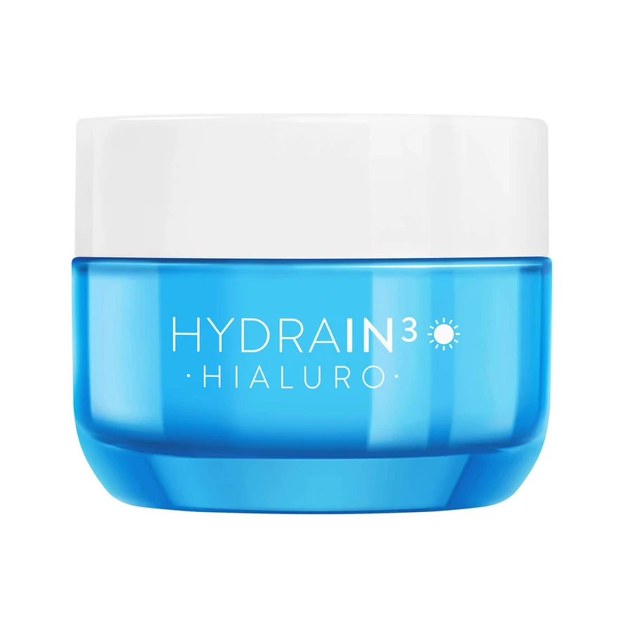 Kit Dermedic Hydrain 3 Hialuro, ser hidratant pentru față, gât și decolteu, piele uscată, 30 ml + cremă de ochi, 15 ml + cremă de hidratare profundă, 2,5 ml