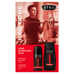 STR8 Red Code set, deodorant spray, 150 ml + douchegel, 250 ml