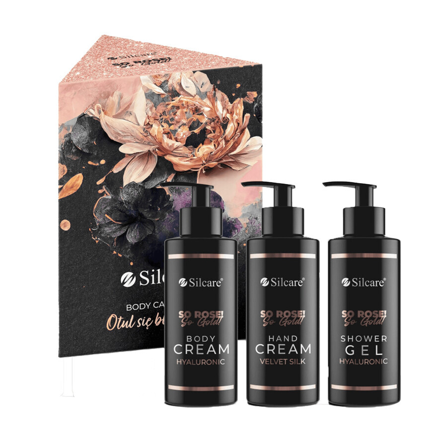 Silcare So Rose ! So Gold ! lotion corporelle, 250 ml + gel douche, 250 ml + crème pour les mains, 250 ml