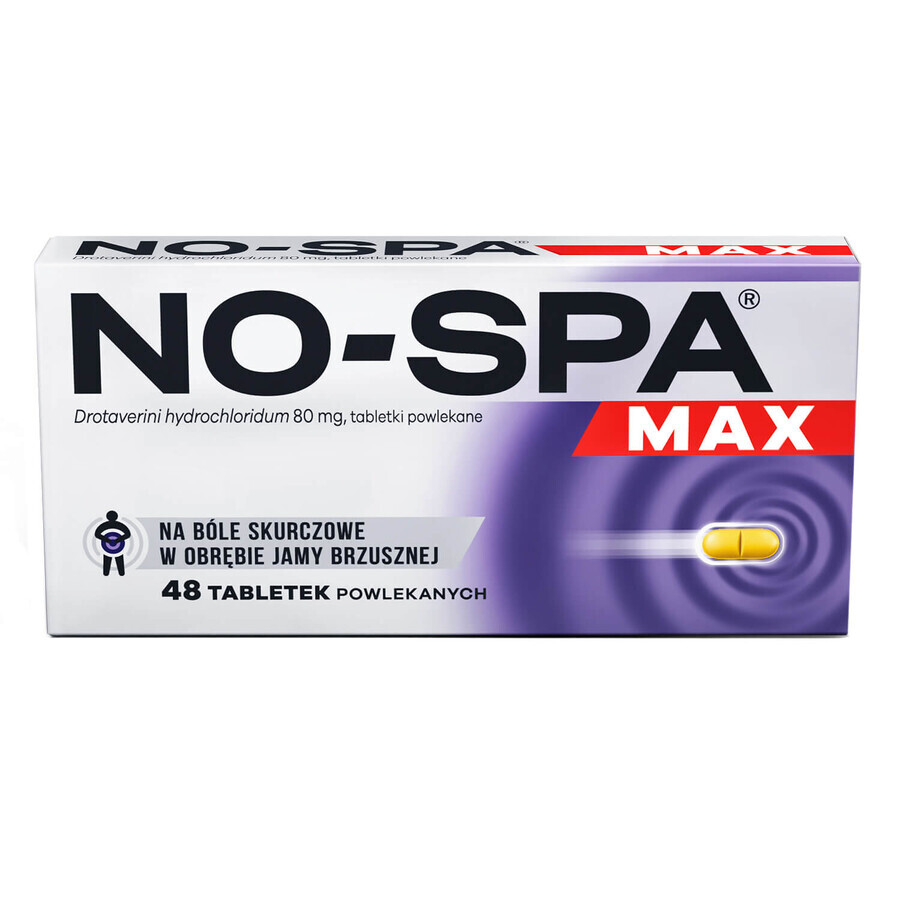 No-Spa Max 80 mg, 48 tablets