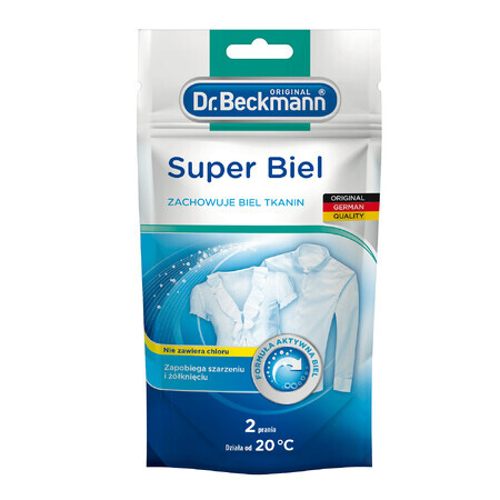 Dr. Beckmann Super White, poudre blanchissante pour tissus, 80 g