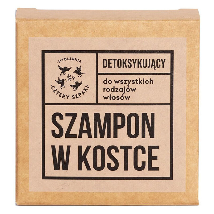 Cztery Szpaki, entgiftendes Shampoo in Bar, 75 g