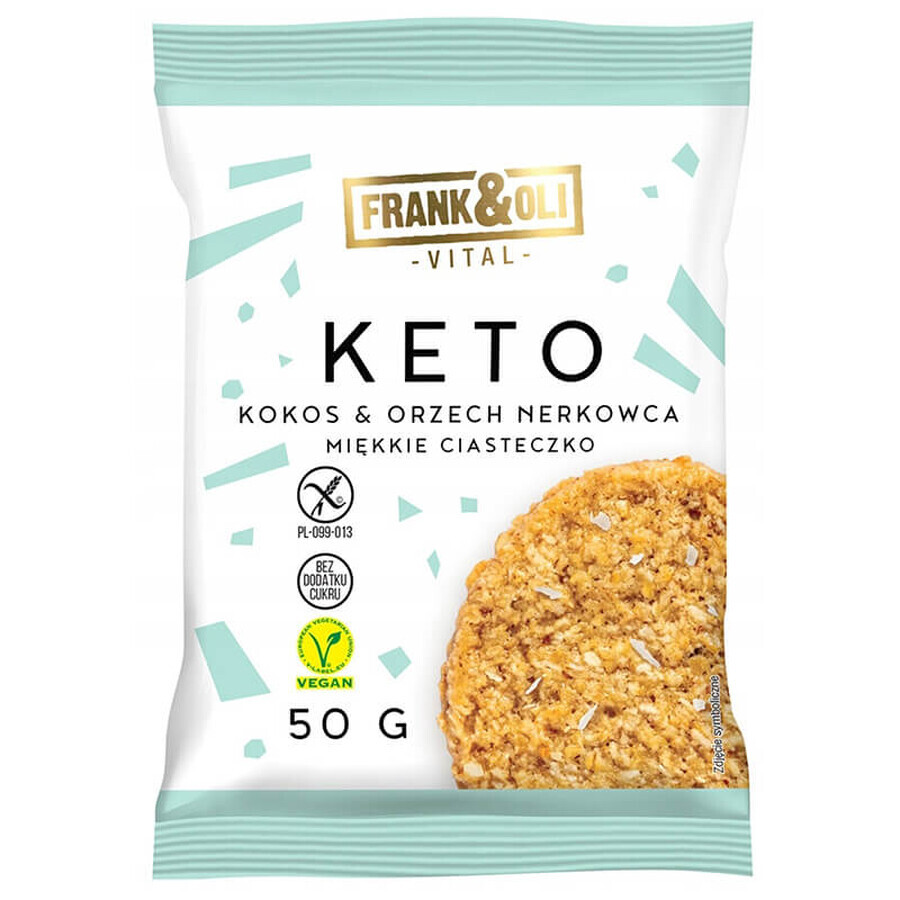 Frank&amp;Oli Keto, fursec moale, nucă de cocos + nuci de caju, 50 g