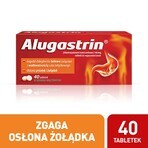 Alugastrin 340 mg, mint flavor, 40 chewable tablets