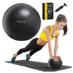 4Fizjo, Pilates ball, reabilitare, negru, 22 cm