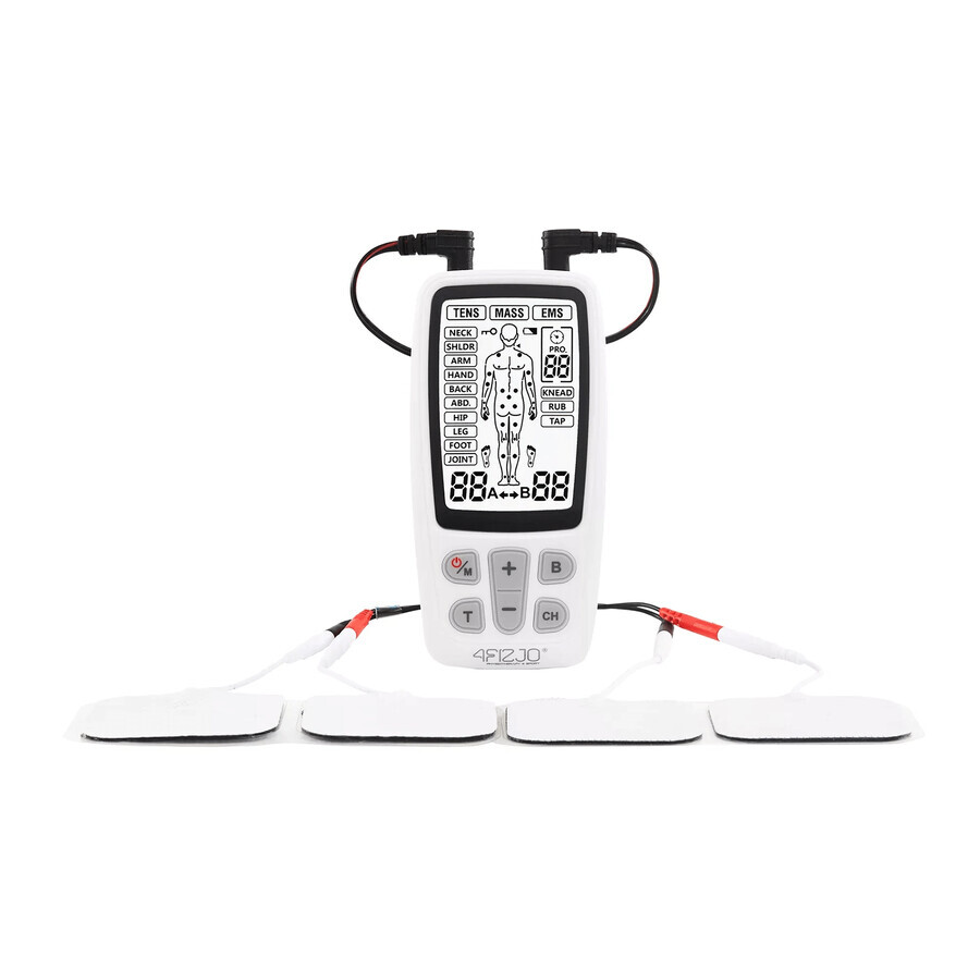 4Fizjo Combo Med +, 3-in-1 TENS, EMS, MASS electrostimulator, cu baterie