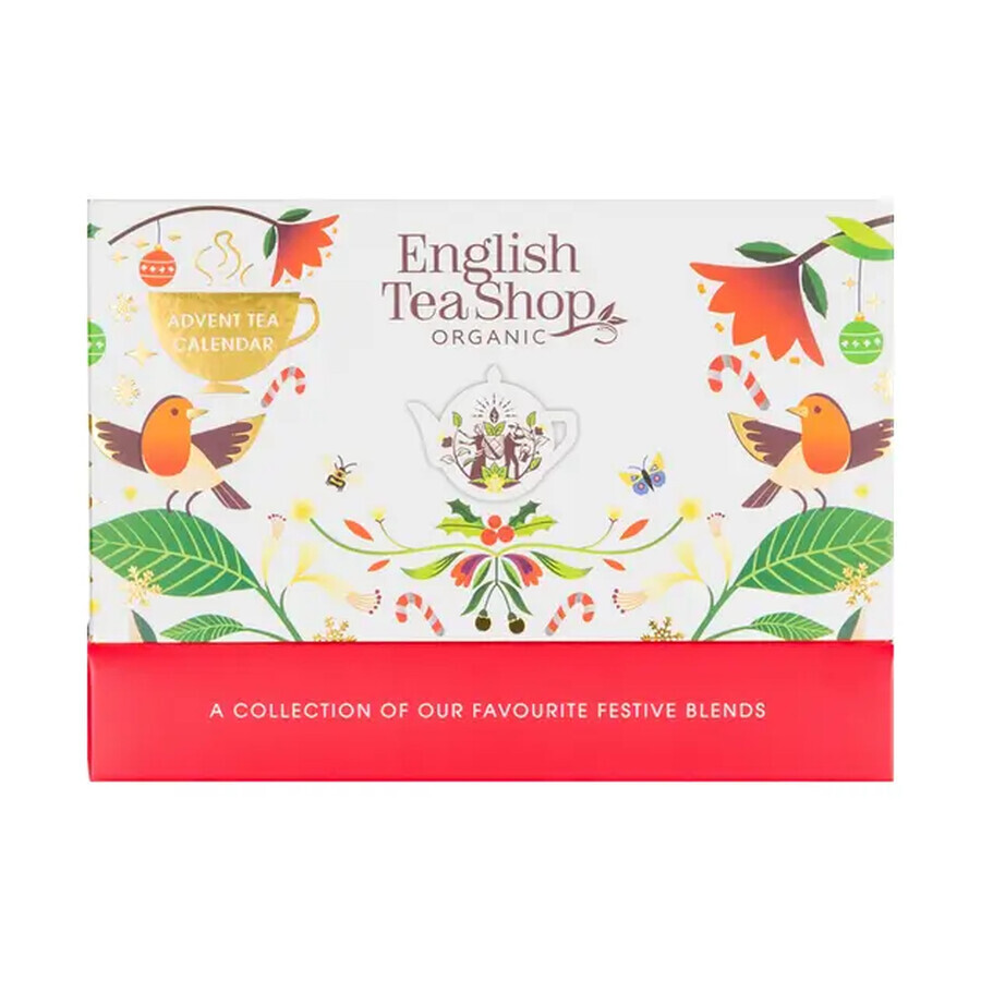 English Tea Shop Bio-Set, Luxus-Biotee-Adventskalender, 13 Geschmacksrichtungen, 1,78g x 25 Beutel