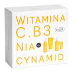 Ziaja Vitamin C.B3 Niacinamid Set, Aufwachcreme, 50 ml + Körperlotion, 200 ml + Tonic, 190 ml + Reinigungsgel, 190 ml