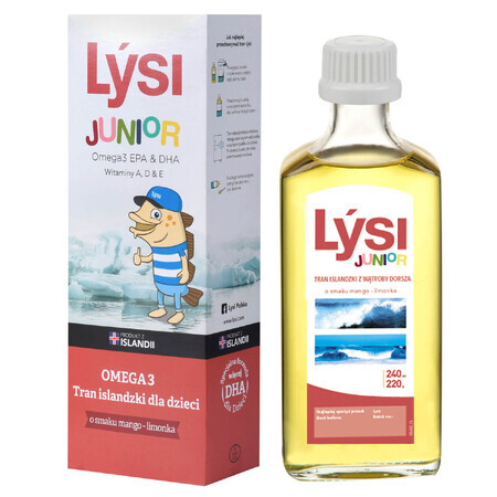 Lysi Isländische Kindertranche, Mango-Limetten-Geschmack, 240 ml