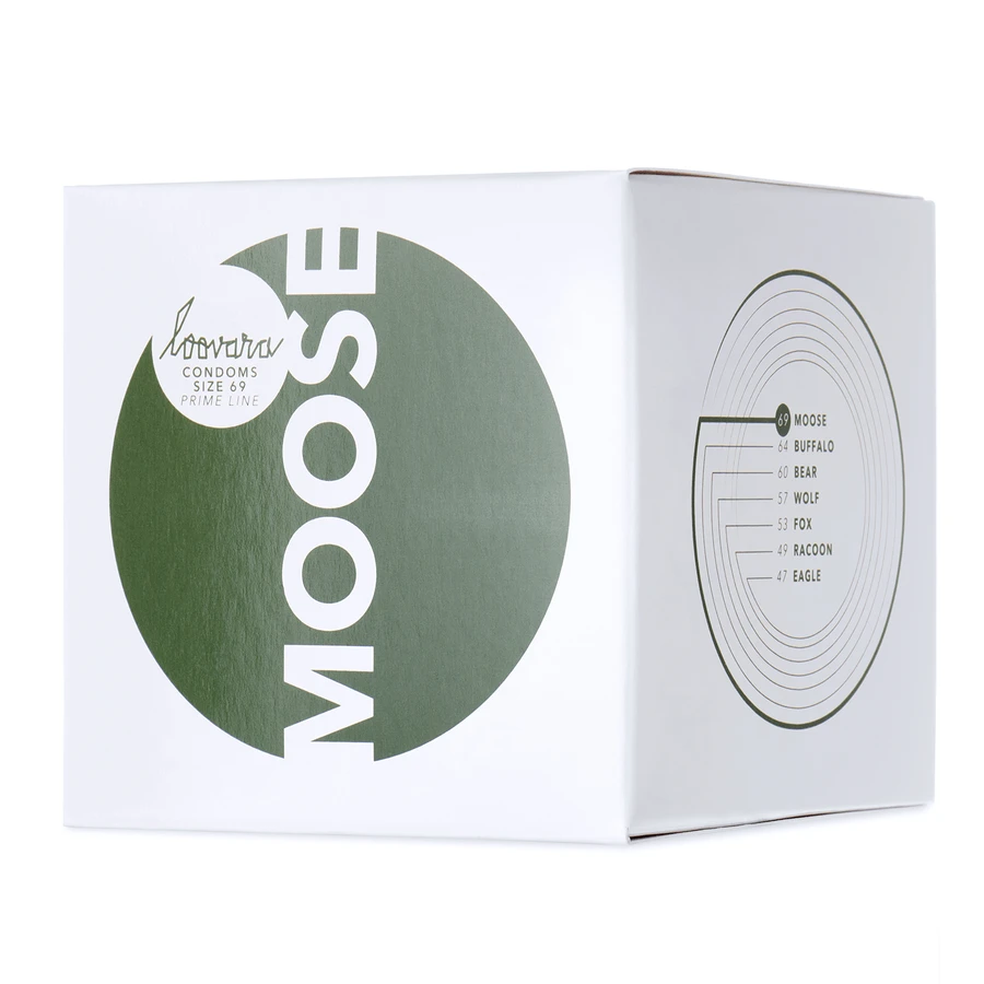 Loovara Moose, condones clásicos, 69 mm, 12 piezas