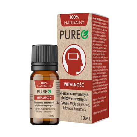 Pureo Vitalité, mélange d'huiles essentielles naturelles, 10 ml