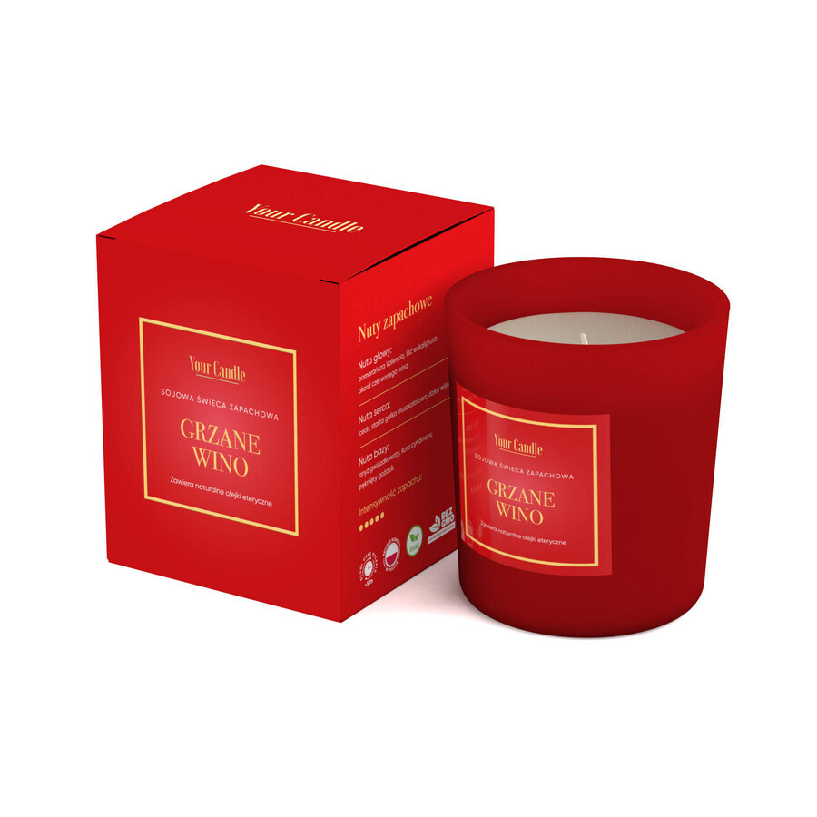 Your Candle Set vino maturo, candela di soia, 210 ml + diffusore di fragranze, 100 ml