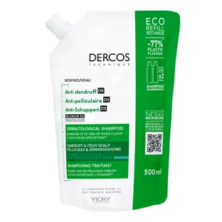 Rezervă eco șampon anti-mătreață pentru păr normal-gras Dercos, 500 ml, Vichy  