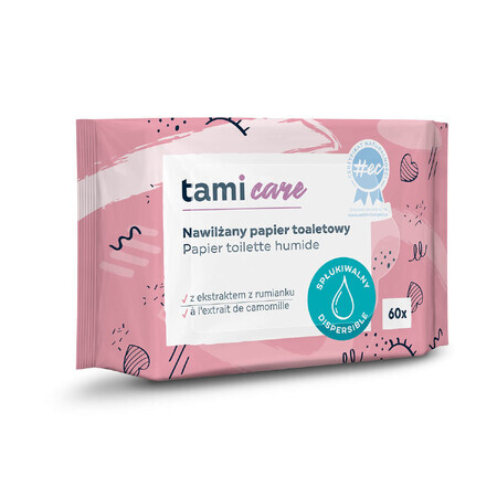 Tami Care, feuchtes Toilettenpapier mit Kamillenextrakt, 60 Stück