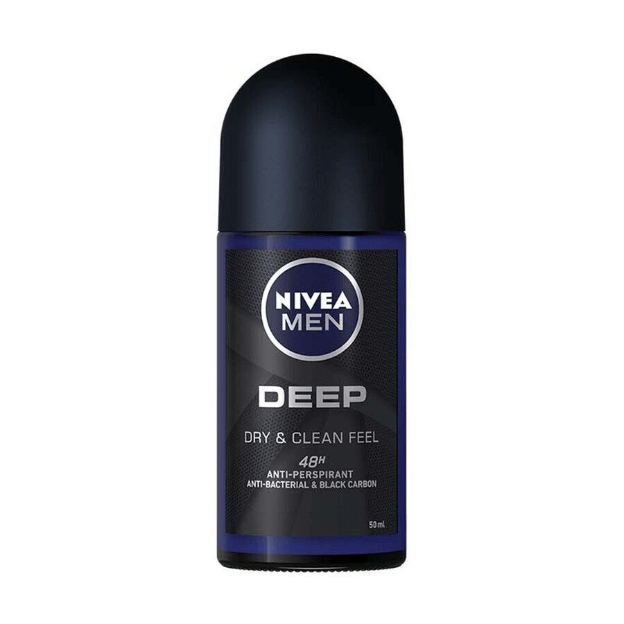 Deo-Roller für Männer Deep Black, 50 ml, Nivea