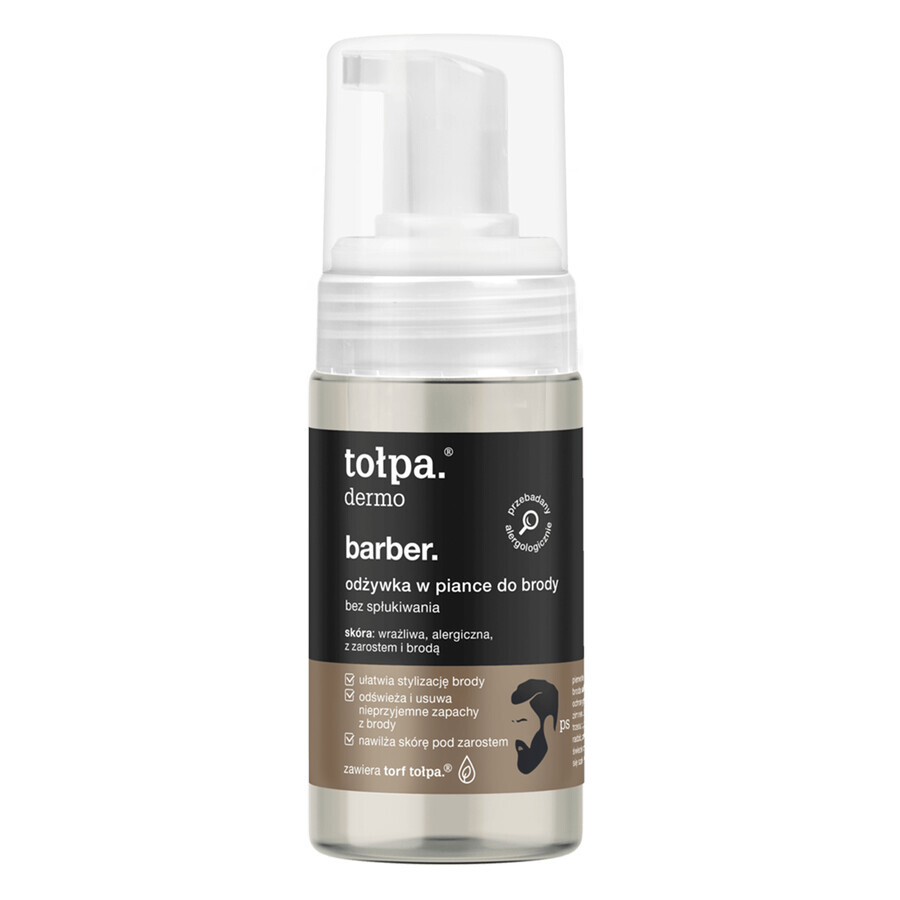 Tolpa dermo barber, mousse revitalisante pour la barbe, sans rinçage, 100 ml