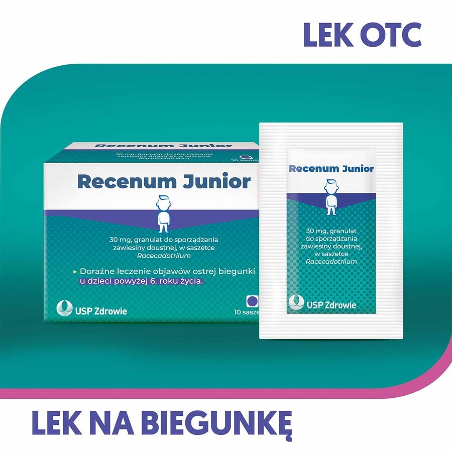 Recenum Junior, 30 mg, Granulat zur Herstellung einer Suspension zum Einnehmen, ab 6 Jahren, 10 Portionsbeutel