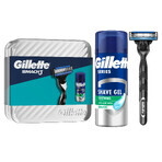 Gillette Mach 3 Set, rasoir, 1 pièce + gel de rasage, 75 ml