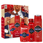 Old Spice Gentleman set, desodorante en barra, Captain, 50 ml + desodorante en spray, Captain, 150 ml + gel de ducha, Captain, 250 ml