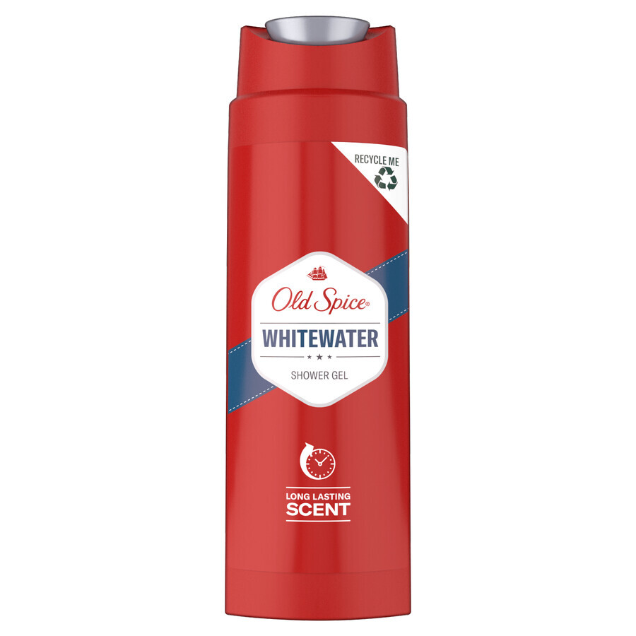 Gilette Mach 3 Set, 2-Klingen-Rasierer, 1 Stück + Ersatzkartusche, 1 Stück + Old Spice Whitewater, 3-in-1 Waschmittel für Gesicht, Haare und Körper, 250 ml