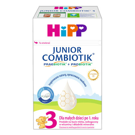 HiPP 3 Junior Combiotik, product op basis van melk, na 1 jaar, 550 g