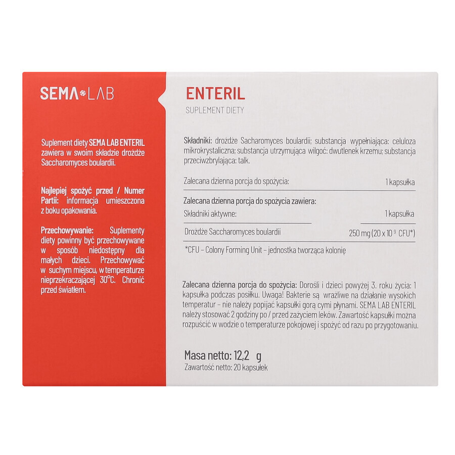 SEMA Lab Enteril, 20 capsules