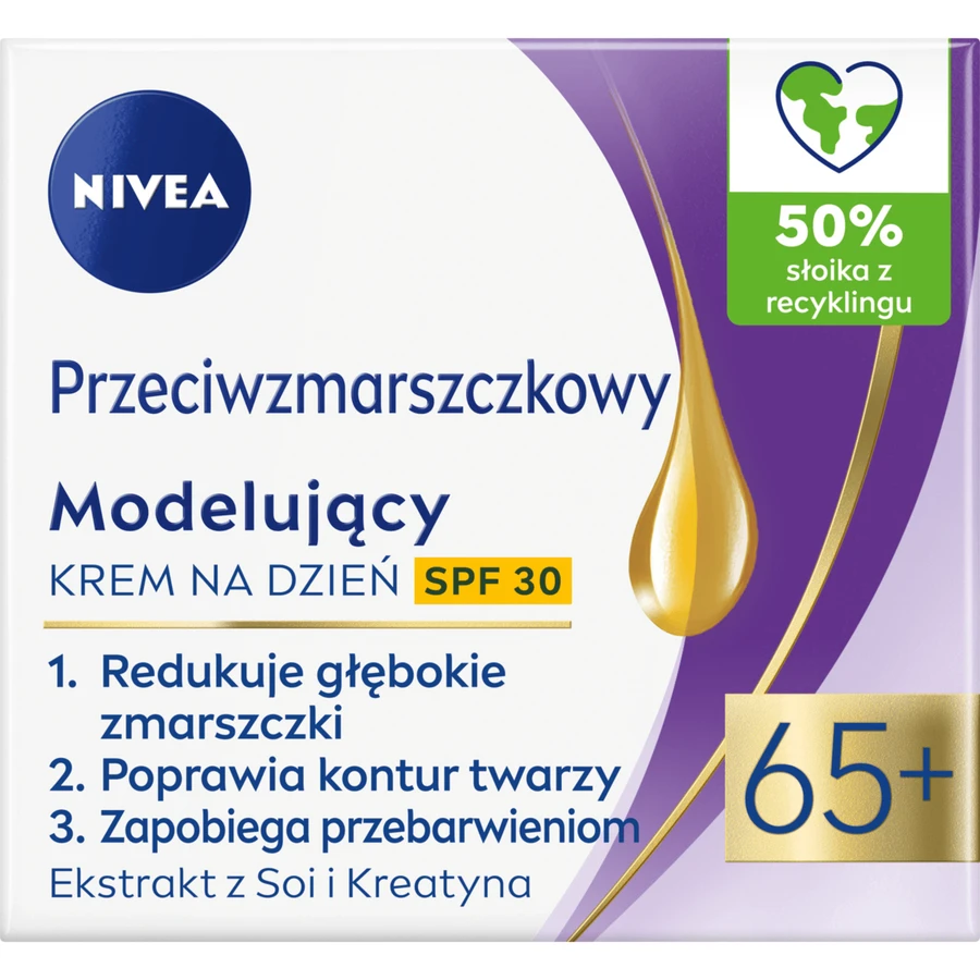 Nivea, crème anti-rides modelante 65+, jour, SPF 30, 50 ml
