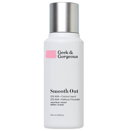 Geek &amp; Gorgeous Smooth Out, krachtige scrub met 12% AHA-zuren en verzachtende cactusvijg, 100 ml