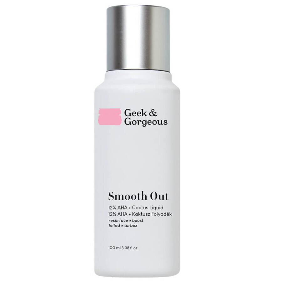 Geek &amp; Gorgeous Smooth Out, krachtige scrub met 12% AHA-zuren en verzachtende cactusvijg, 100 ml