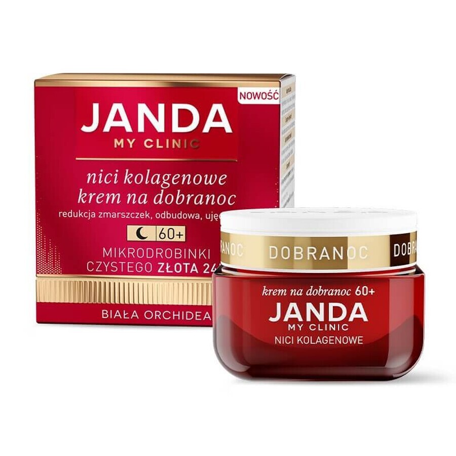 Janda My Clinic Collageendraden 60+, crème voor het slapen gaan, 50 ml