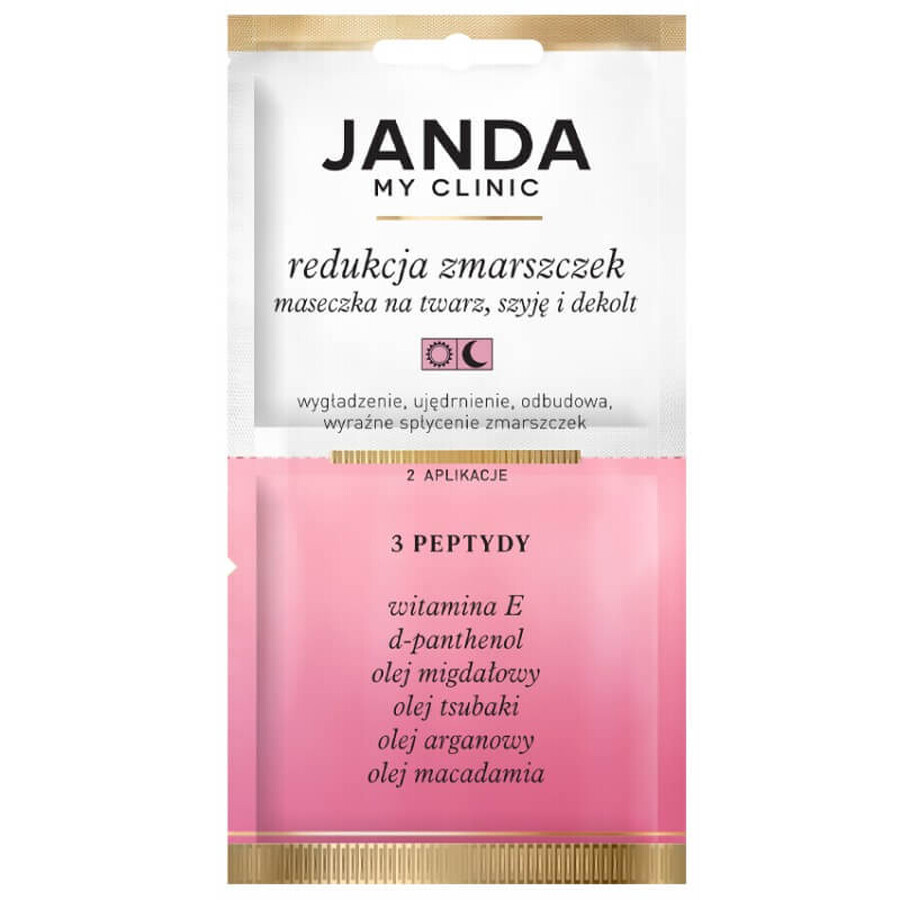 Janda My Clinic Collagen Threads, Maske für Gesicht, Hals und Dekolleté, 3 Peptide, 8 ml