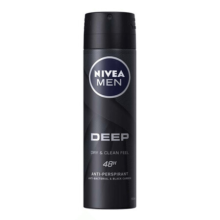 Deodorant Spray für Männer Deep Black, 150 ml, Nivea
