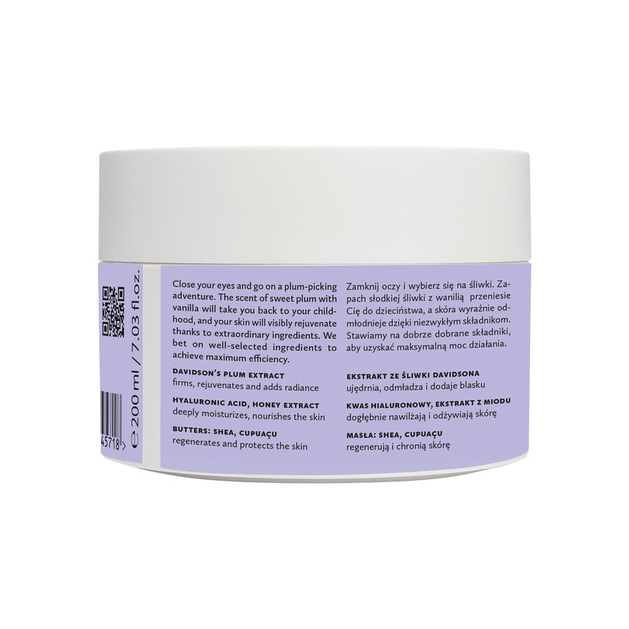 Hagi Na Plum, natural body cream, firmness, 200 ml