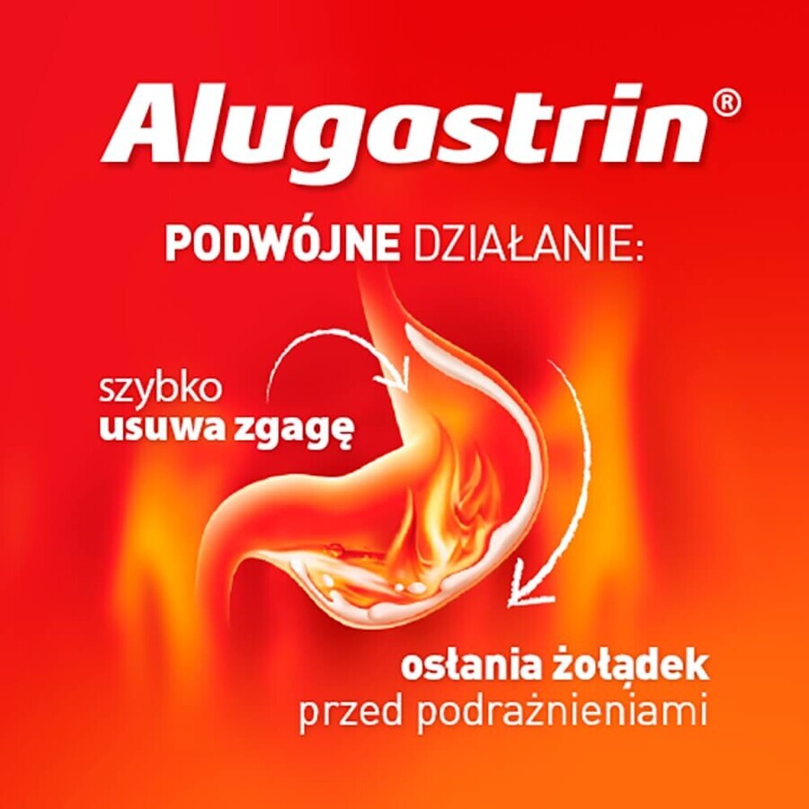 Alugastrin 1,02 g/ 15 ml, suspensie orală, aromă de mentă, 250 ml