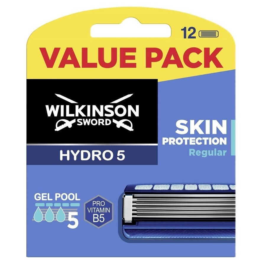 Wilkinson Sword Hydro 5, Ersatzkartuschen, Skin Protection Regular, 12 Stück